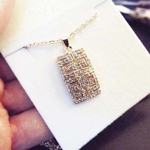 DESIGNER "GG" CRYSTAL PAVE GOLDEN PENDANT NECKLACE 5